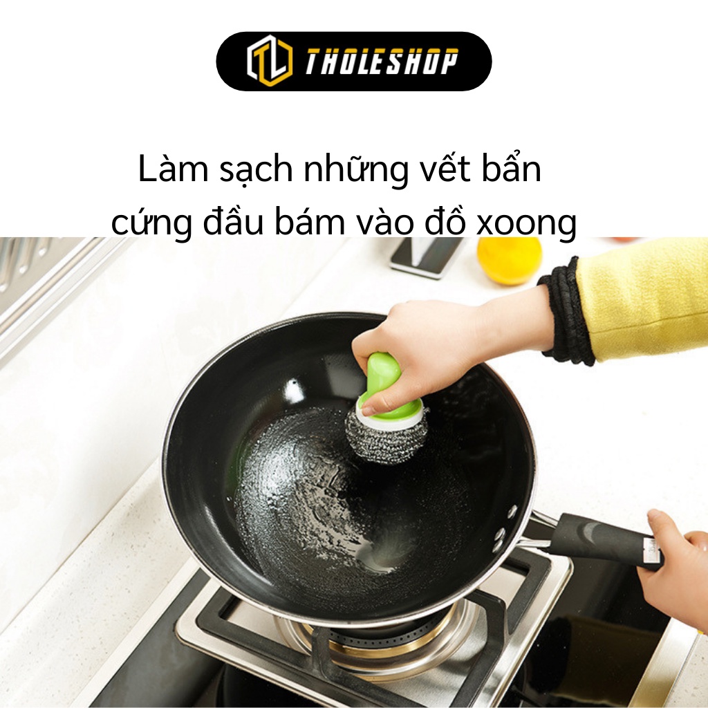 Cọ Xoong Nồi - Dụng Cụ Chà Rửa Xoong, Chảo, Vệ Sinh Nhà Bếp Có Tay Cầm Tiện Lợi 8301