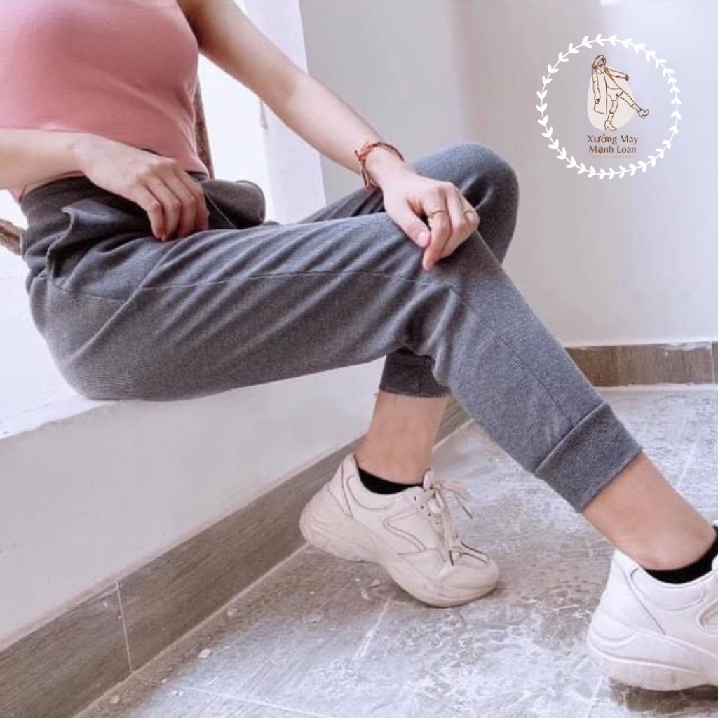 Quần Jogger Len Tăm Nữ Cao Cấp ( Dày Dặn, Siêu Ấm, Giữ Nhiệt )