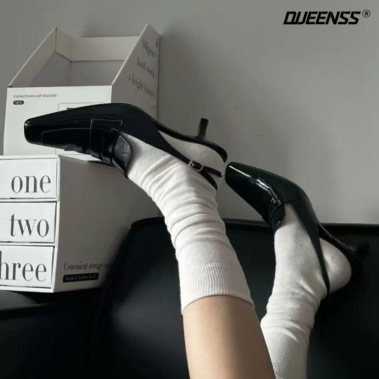 Giày Cao Gót Mũi Vuông Phong Cách Âu Mỹ 2022 Cho Nữ