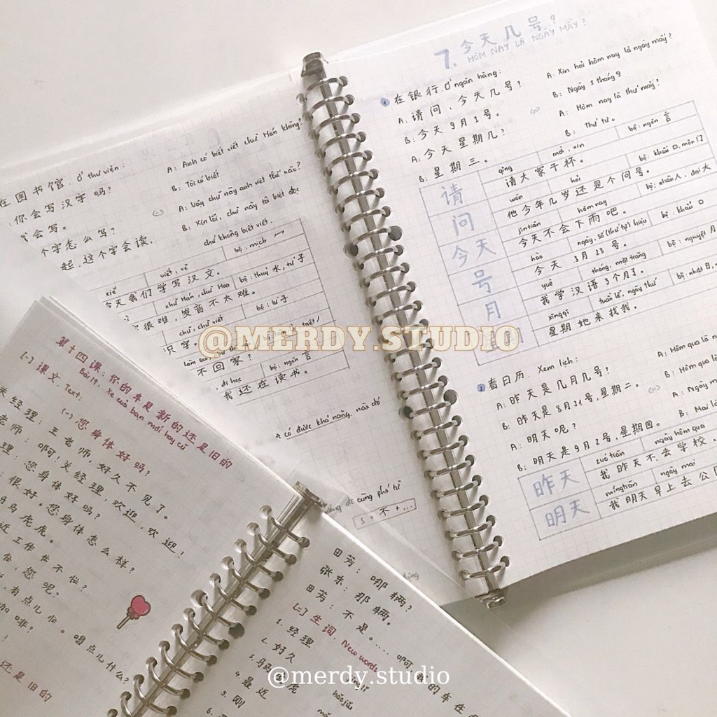 Bìa còng nhẫn binder MUJI size A5, B5 hàng chính hãng - ảnh thật, có bill