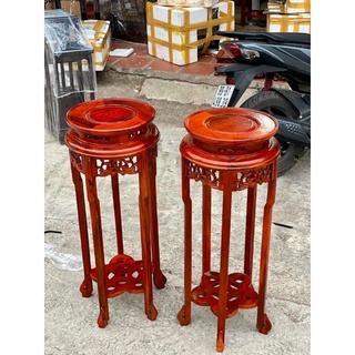 Đôn phượng gỗ lim kích thước cao 80 cm mặt tròn 30 cm.