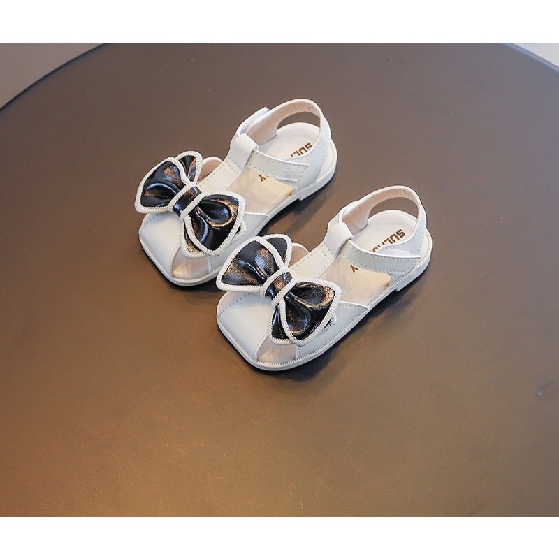 Sandal rọ cho bé gái đế chống trượt, gắn nơ xinh xắn thời trang hè fakahao , có quai dán 2- 8 tuổi Babybees (S112)