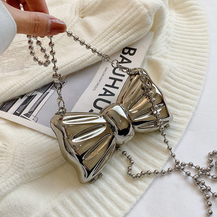 Túi đeo chéo mini hình nơ phong cách hip hop âu mỹ 2021