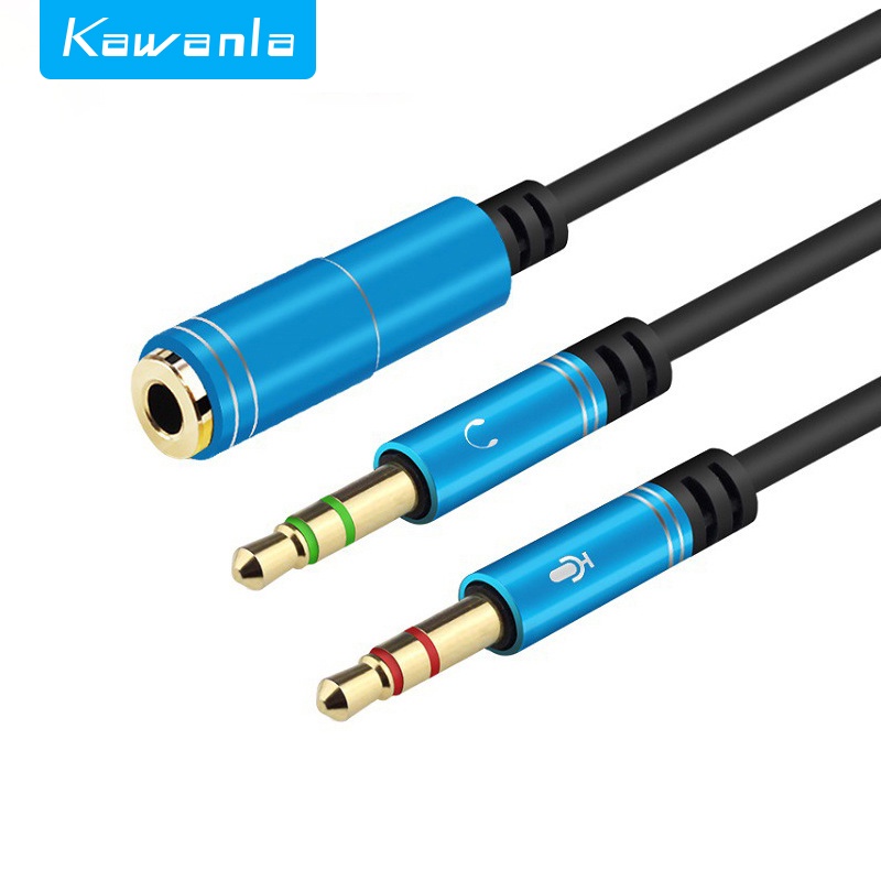 Dây Cáp Chuyển Đổi Âm Thanh Tai Nghe 3.5mm AUX 2 Đầu Đực Sang1 Cái Cho Samsung HUAWEI Máy Tính