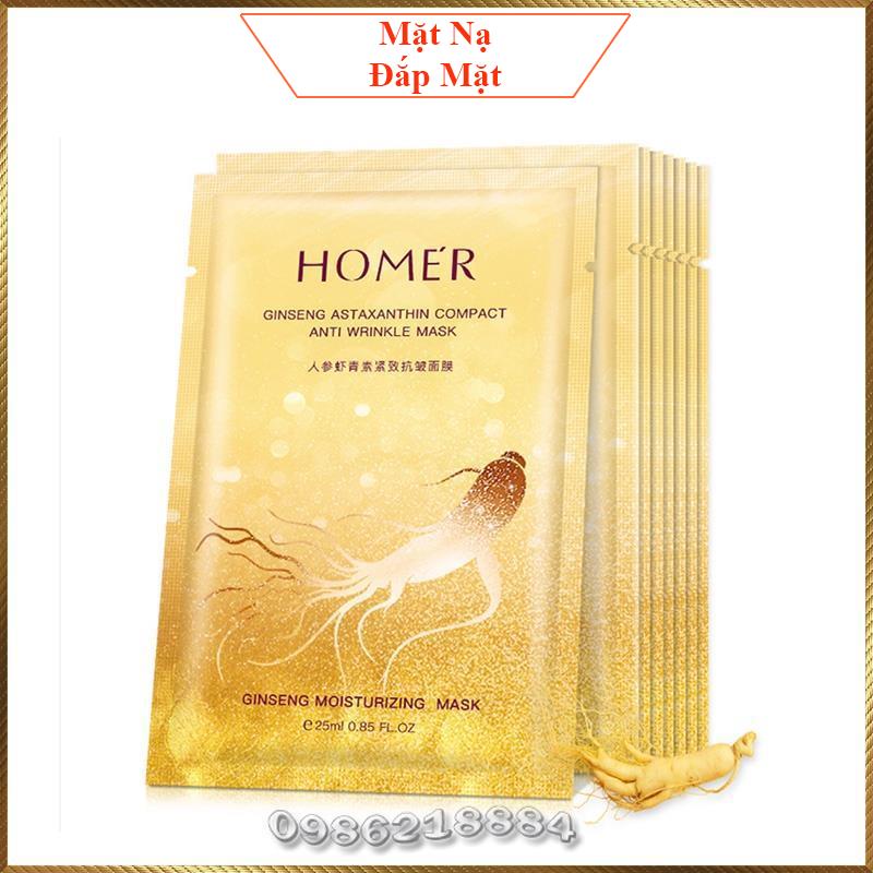 Mặt nạ nhân sâm Homer Ginseng Astaxanthin Compact Anti Wrinkle Mask BSG3