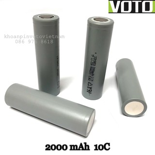 Cell pin li-ion 18650 2000 mAh 10c dòng xả cao, dung lượng chuẩn, pin xám ICR18650
