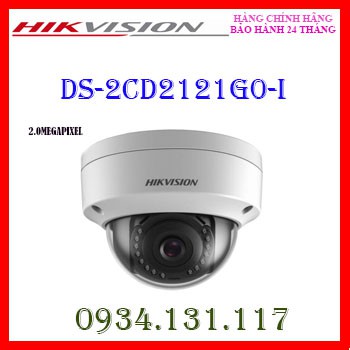 Camera IP Dome hồng ngoại 2.0 Megapixel HIKVISION DS-2CD2121G0-I