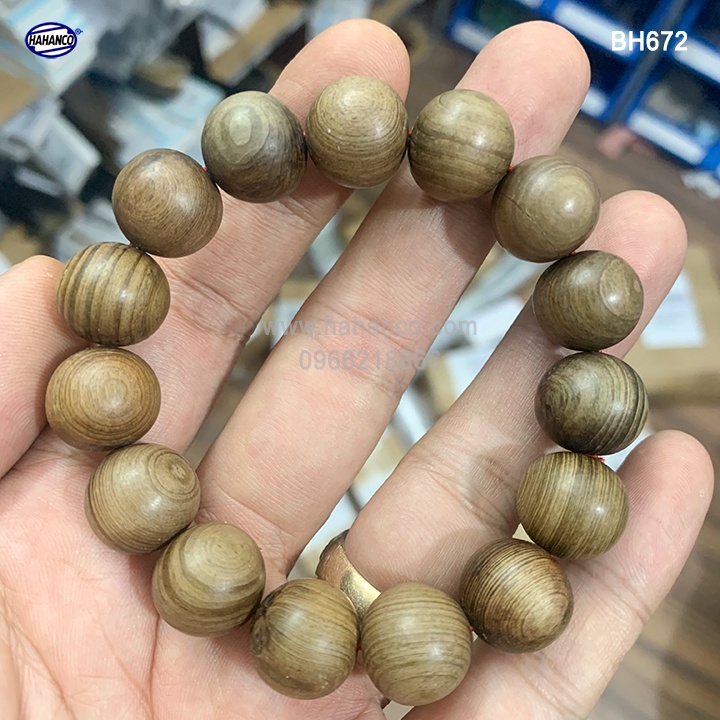 Vòng tay gỗ Thuỷ Tùng Thơm nức - Đắc Tài – Đắc Lộc – Đắc Bình An  HAHANCO