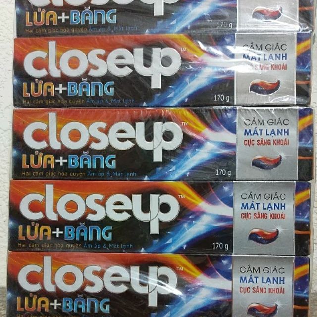 Kem đánh răng Closeup LỬA BĂNG 180g. Mới