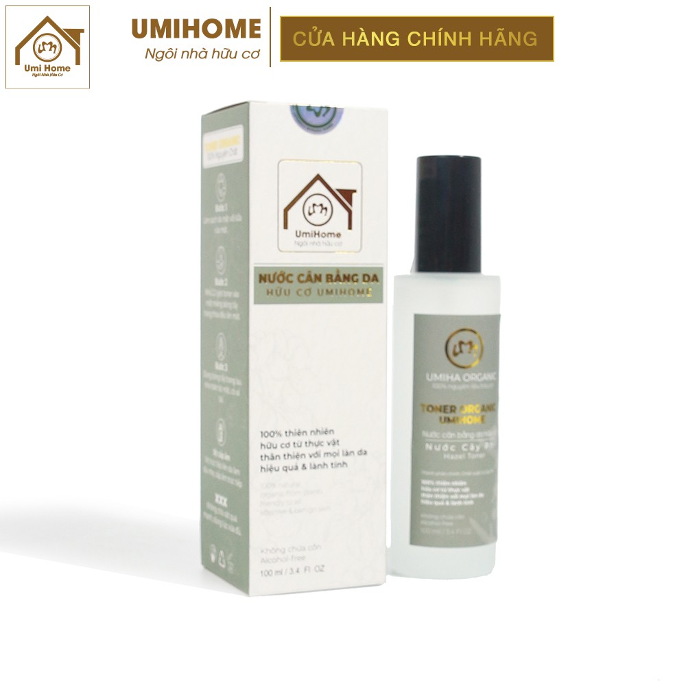 Toner Cây Phỉ hữu cơ UMIHOME 50/100ml cân bằng độ pH, cấp ẩm, se khít lỗ chân lông và phục hồi da