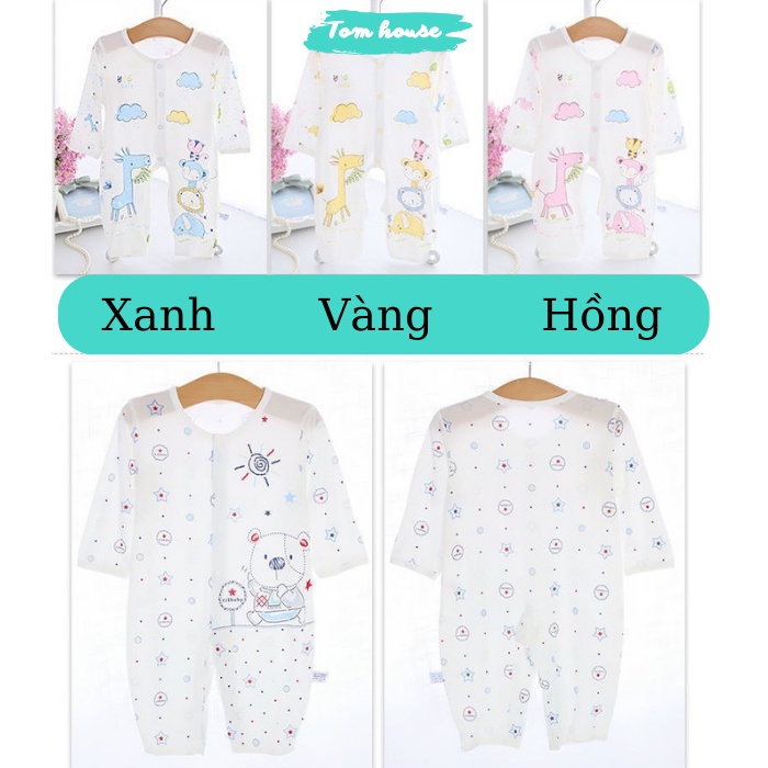 Body xuất Nhật dài tay mỏng mát nằm điều hoà cho bé trai bé gái sơ sinh - Bảng 1 - Size 59-66 𝟏𝟒𝐁𝐃𝐃