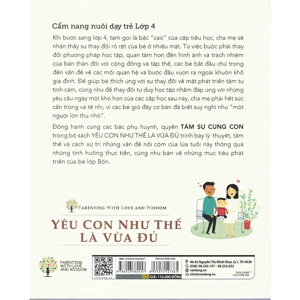 Sách Yêu Con Như Thế Là Vừa Đủ - Tâm Sự Cùng Con: Cẩm Nang Nuôi Dạy Trẻ Lớp 4 - VLG