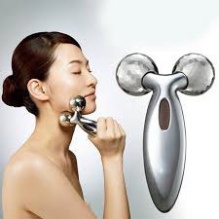 Cây Lăn Masage Mặt 2 Bi inox- Dụng Cụ Masage Mặt 3D