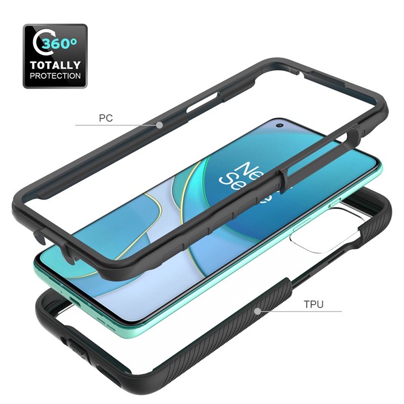 Ốp Điện Thoại 2 Trong 1 Chống Sốc Bảo Vệ 360 Độ Cho OnePlus 9 Pro 9R 8 Pro 8T Nord N10 N100 Nord 5G