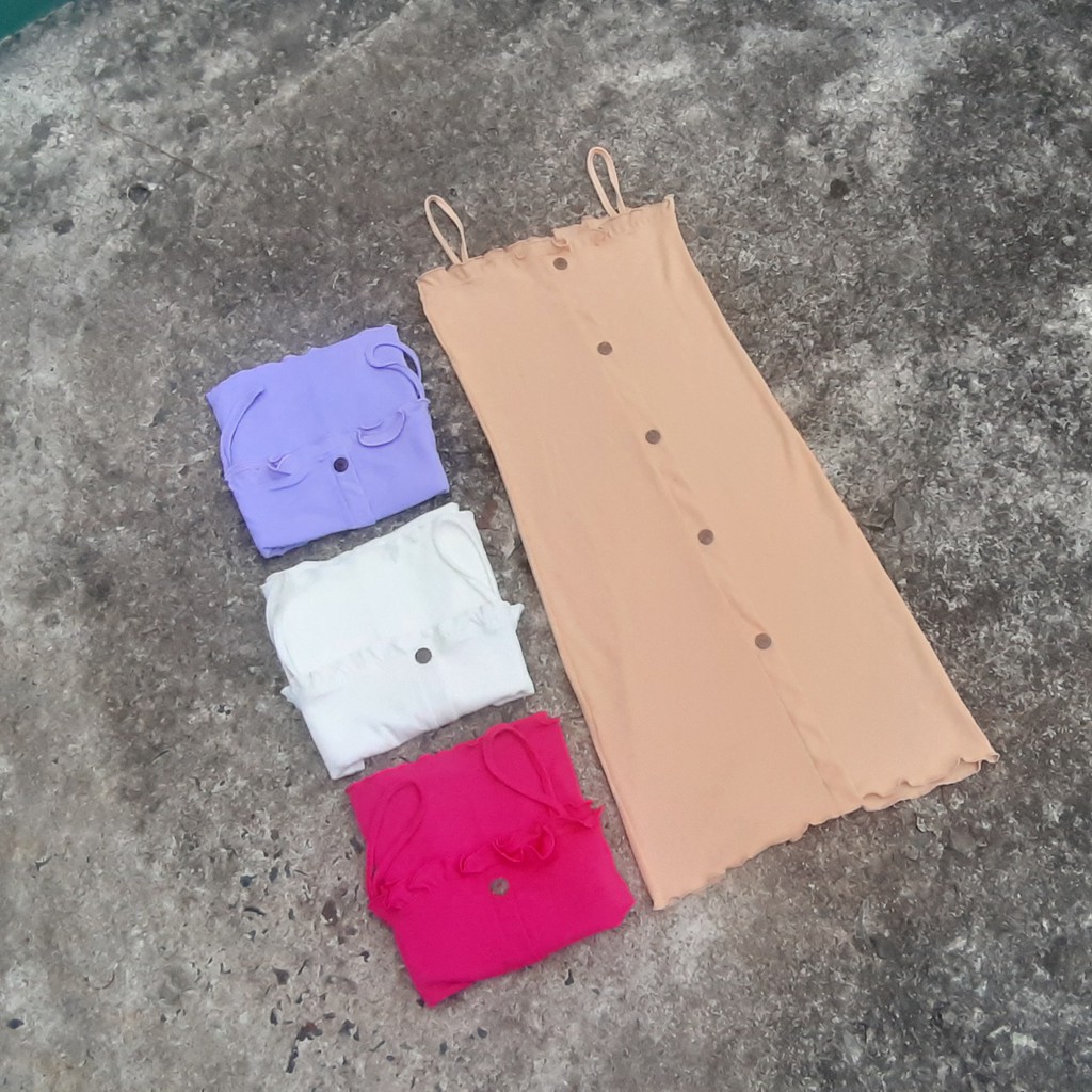 Đầm body 💕 FREESHIP 💕 Đầm nữ 2 dây cúc cuốn biên thời trang XINSO cao cấp - DAM0035 | BigBuy360 - bigbuy360.vn