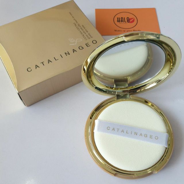 Phấn phủ Geo Lamy ❤️FREESHIP❤️Phấn phủ Geo Lamyvàng siêu mịn Catalina Golden Pact