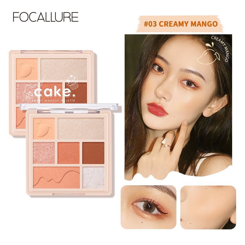Bảng Phấn Mắt / Má Hồng / Bắt Sáng 3 Trong 1 Focallure 7 Màu