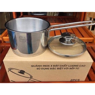 📣📣 nồi quánh cháo nấu bột inox 3đáy 12cm five star