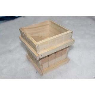 LỌ GỖ VẠT XÉO CẮM HOA SIZE TO