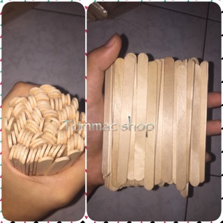 [1kg] Tăm tre, Que kem, đè lưỡi gỗ handmade (gỗ bạch dương), que bóng, ko hút ẩm