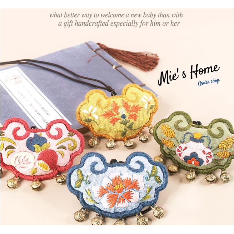 Bộ Kit Thêu tay DIY Omamori khánh trường mệnh, cầu bình an , tình yêu, may mắn - COMBO KIT tự làm Mie Shop Handmade