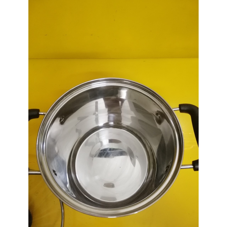 Nồi inox luộc nội địa Nhật, size 19.5cm, cao 17.5cm (mã 768KT), Không dùng từ