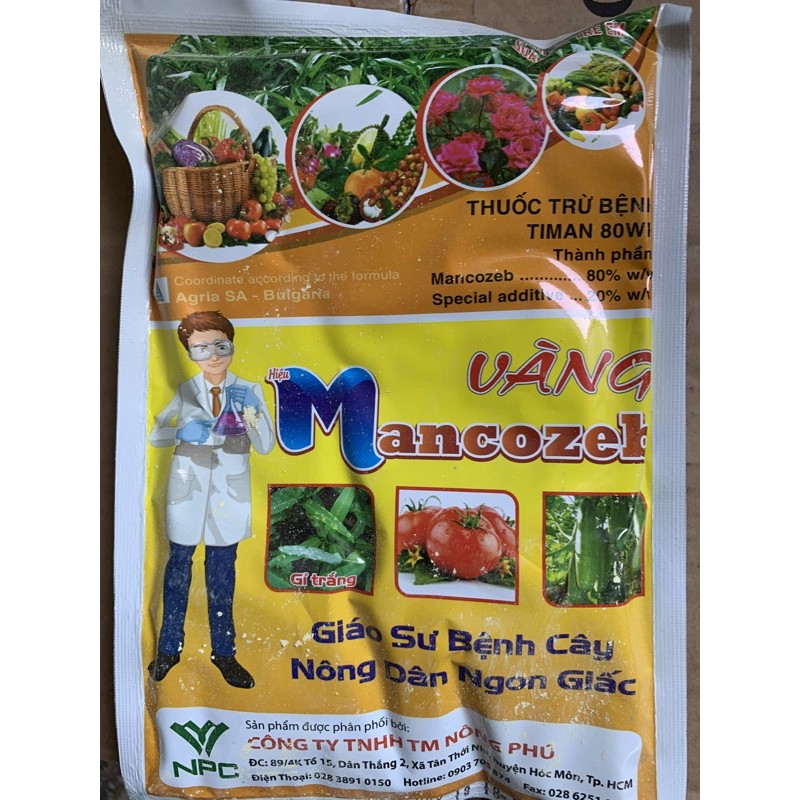 Mancozeb Vàng 80WP 500G Nông Phú - Giáo Sư Bệnh Cây