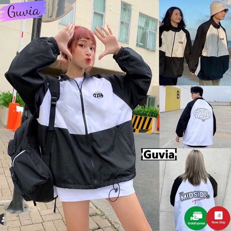 áo gió bomber áo gió jacket 7ZIA hot hót hiện nay form to rộng nam nữ bọn chen thoải mái nhé