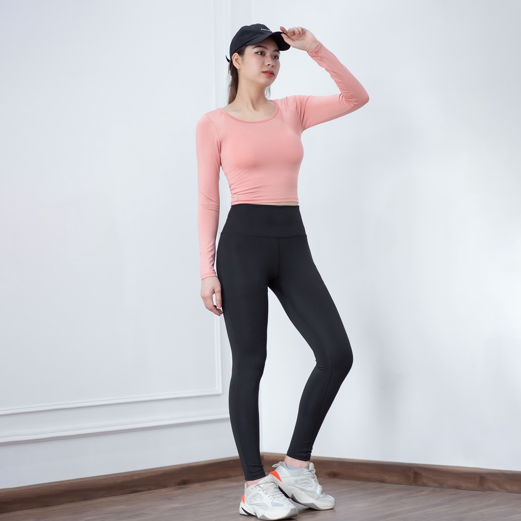 Bộ đồ tập (Genmax V3 dài - Croptop dài tay)  phù hợp Yoga, gym, đạp xe, dance