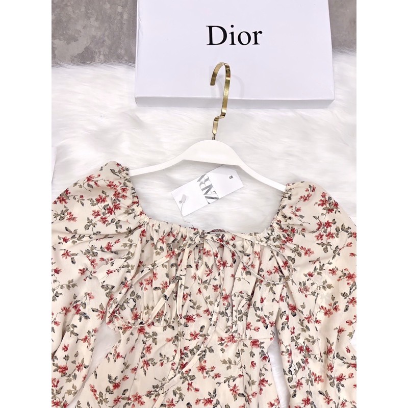 Áo hoa nhí vintage bo chun