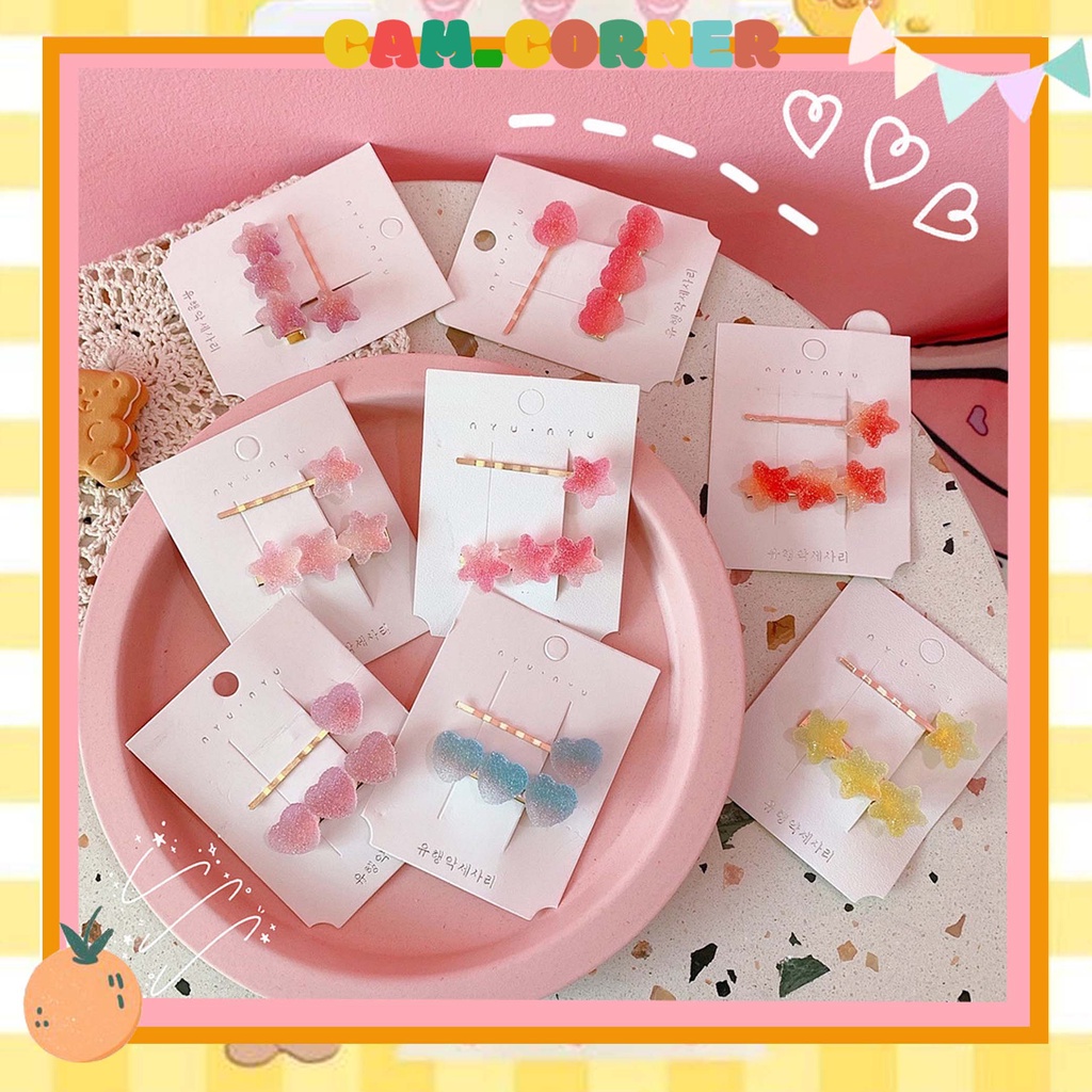 Kẹp Tóc Cầu Vồng Fudge Gradient Màu Tình Yêu - Ngôi Sao CAM_Corner