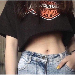 Áo Thun Croptop đen Cool Ngầu