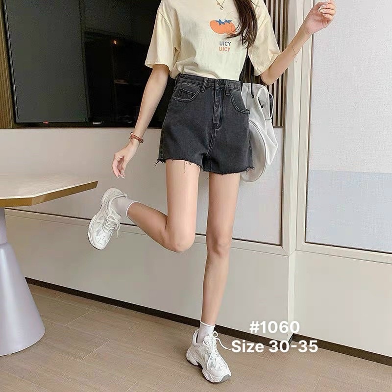 Quần Short Jean Nữ Bigsize Đến 80kg Lưng Cao Trơn Chất Jean Mềm Mịn Ms1060
