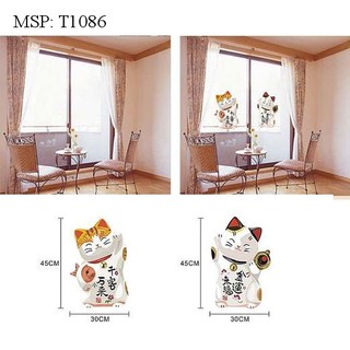 Decal Mèo thần tài