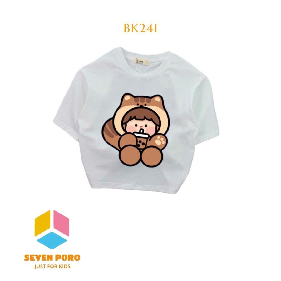 Áo Thun Form Lửng Bé Gái BK241 Size 8-25kg - SevenPoro - BeeKing