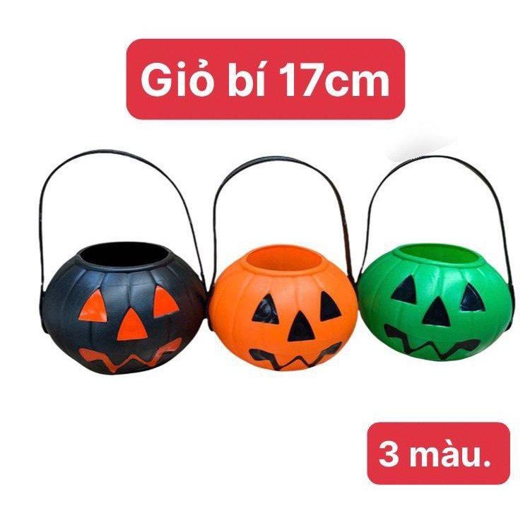 Giỏ Bí Ngô đẹp cho bé gái và bé trai đựng kẹo và nguyên liệu trang trí dịp lễ halloween