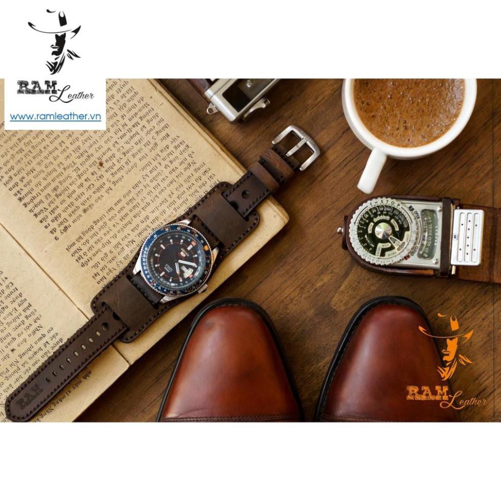 Tấm Lót Dây Đồng Hồ Bundstrap Ram B2 – Da Bò Dòng Sáp Ngựa Điên  Nổi Tiếng Phong Cách Quân Đội Đức .