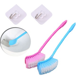 Combo 2 Bàn Chải Chà Toilet Kèm 2 Miếng Dán Treo Tường Tiện Dụng.