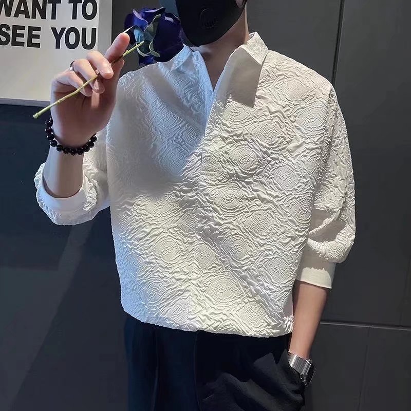 Áo Sơ Mi Tay Ngắn Màu Trơn Thời Trang Hàn Quốc Dễ Phối Đồ Cho Nam Size M-2XL