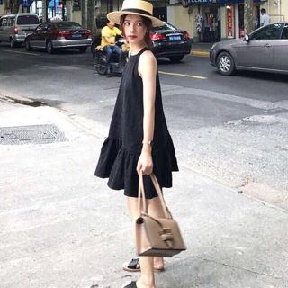 Váy Đũi Đuôi Cá Màu Đen, Màu Bò