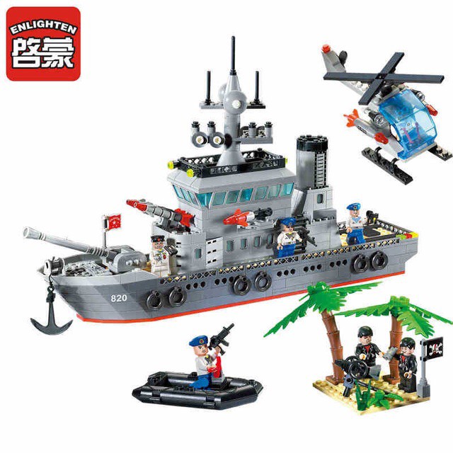 [Giá cực sốc] - Đồ chơi  Lego Military Army 820 tàu tên lửa đánh chiếm đảo