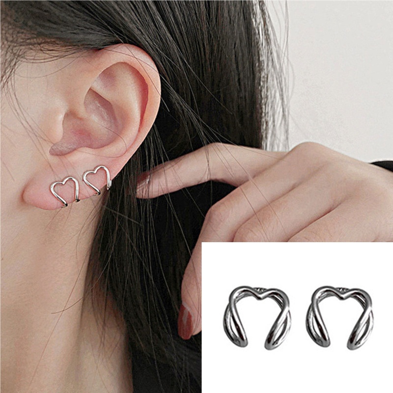 1 Khuyên Kẹp Vành Tai Hình Trái Tim Thời Trang Cho Nữ