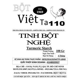 Tinh Bột Nghệ Vàng Bột Việt Ta