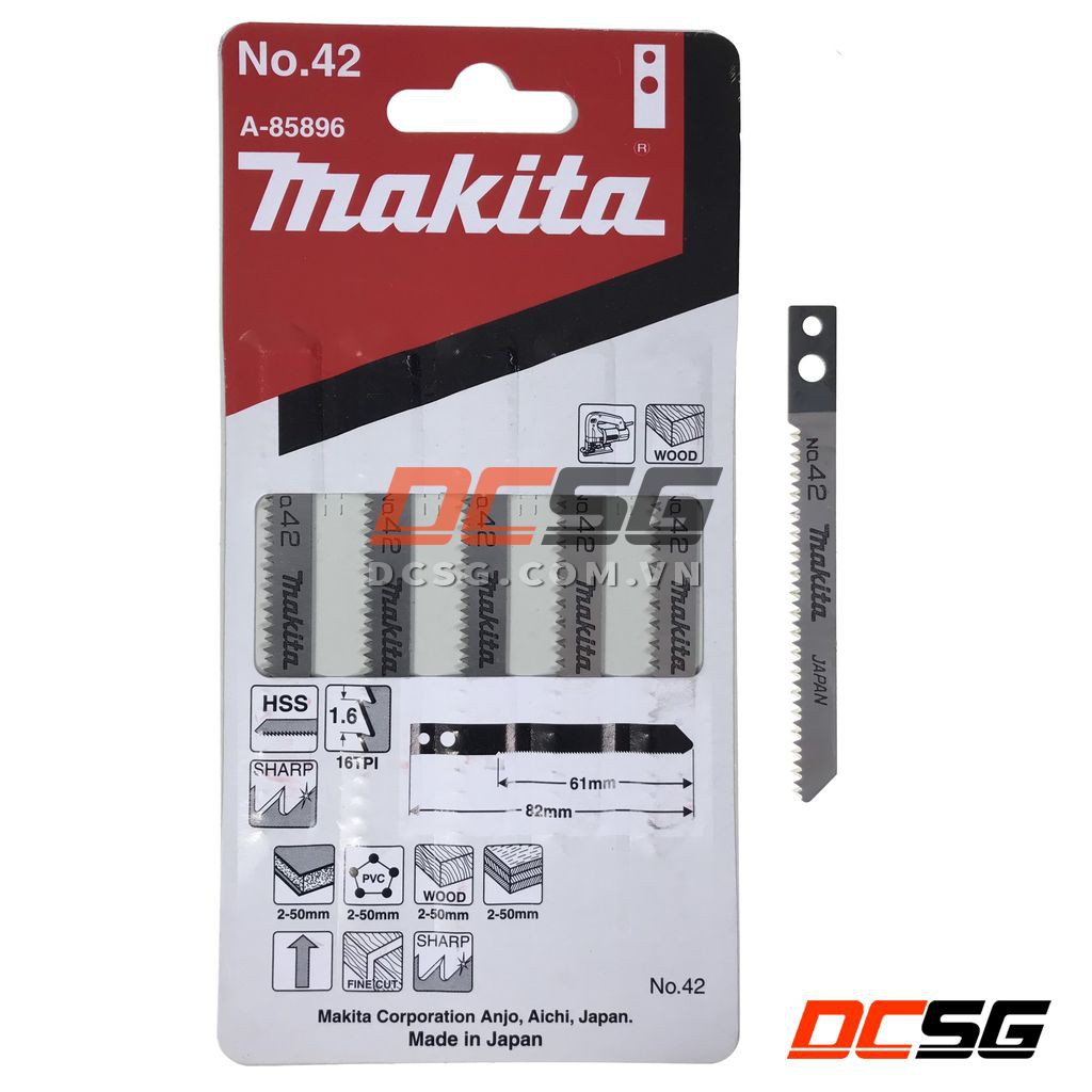 Lưỡi cưa lọng cắt gỗ chuôi có lỗ No.42 Makita A-85896 (01 lưỡi) | DCSG