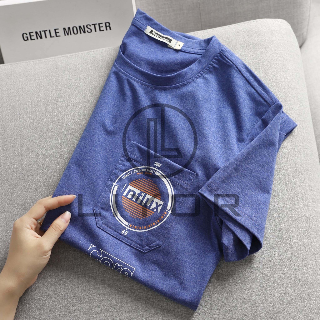 Áo thun UNISEX nam nữ vải cotton muối có túi in hình sắc nét Liyor - ACT4038