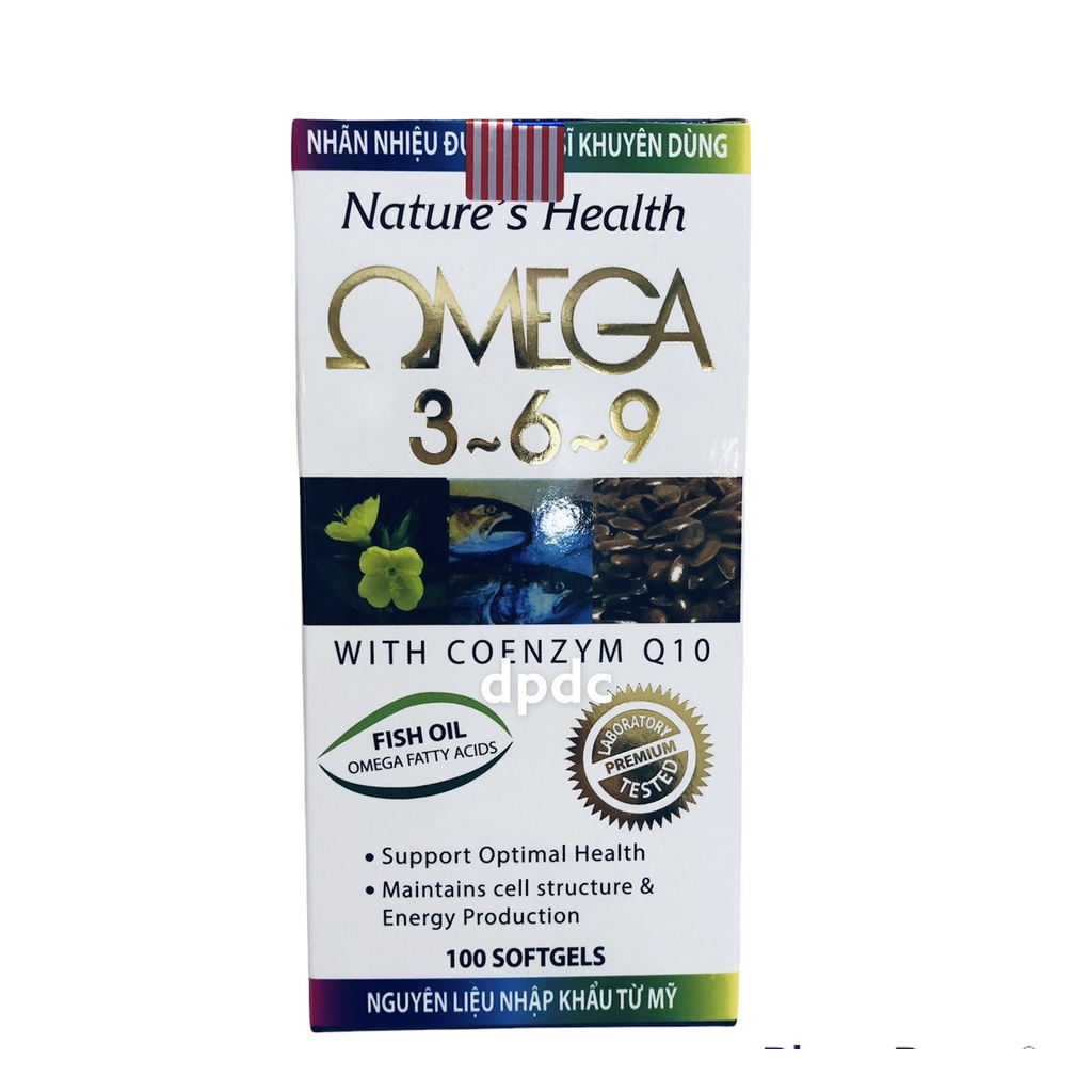 Viên Dầu Cá Omega 369 Sáng Mắt Tăng Cường Thị Lực, , Bổ Não, Giảm Nguy Cơ Bệnh Tim Mạch – Hộp 100 viên
