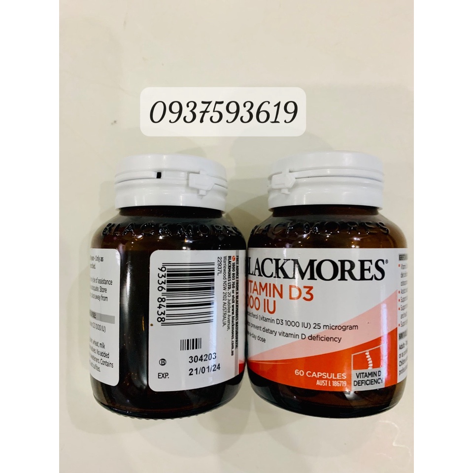 Viên uống bổ sung Vitamin D3 ÚC Blackmores Vitamin D3 1000IU