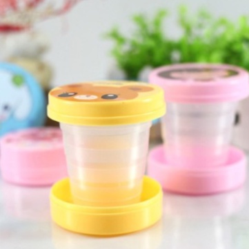 &lt;Video Review&gt; Sỉ Ly Cốc Uống Nước Gấp Gọn Trong Suốt Có Nắp Đậy Nhiều Hình Ngộ Nghĩnh Cho Bé (Hoạt Hình)  A489