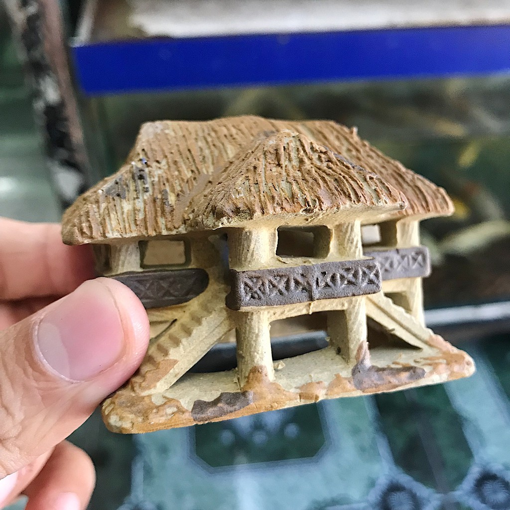 NHÀ TRANG TRÍ HỒ CÁ NON BỘ 7x5x6CM