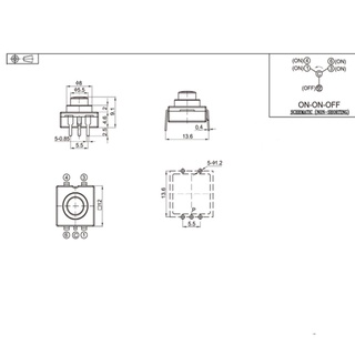 Combo 3 Cái Công Tắc  Đèn Pin 4 Chế Độ KD-PSD-0.2A
